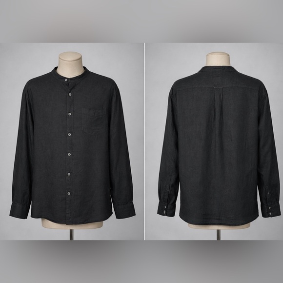 Todd Snyder Other - Todd Snyder Baird McNutt Irish Linen Shirt Men’s XXL Black Button Up Long Sleeve